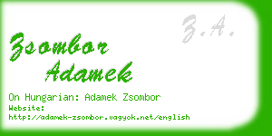 zsombor adamek business card